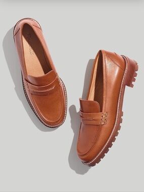 Madewell The Corinne Lugsole Loafer Brown Leather 9.5 NWOB